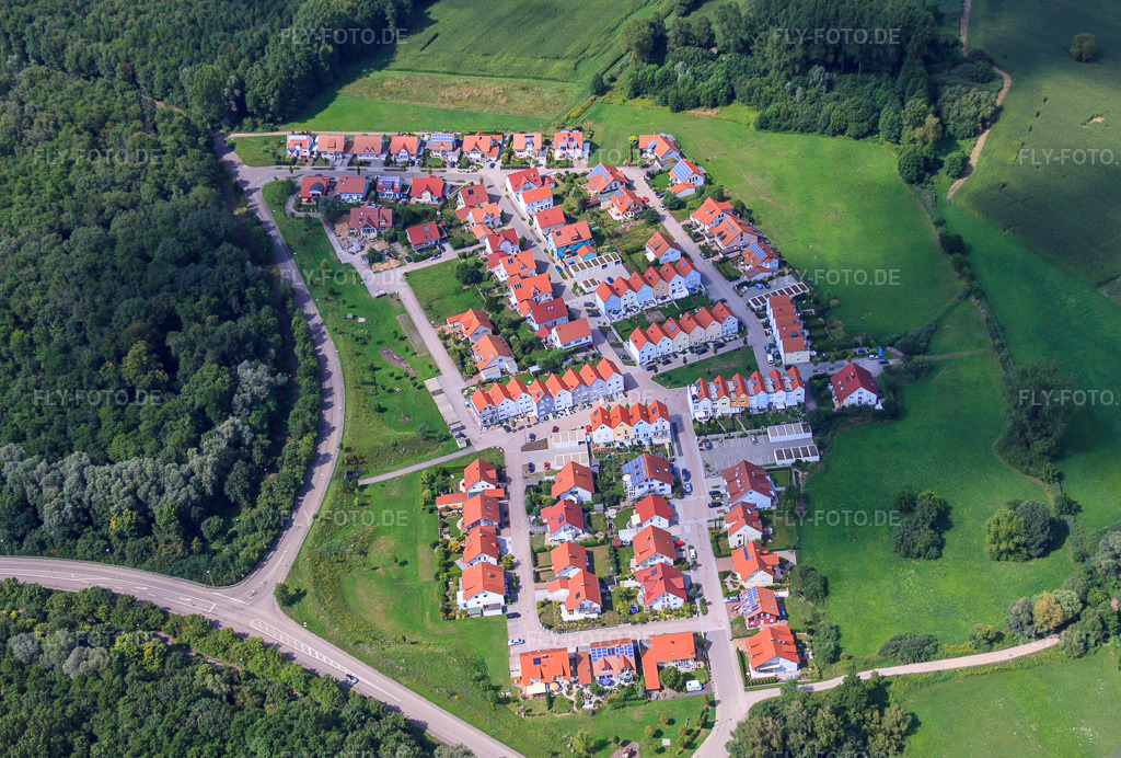 Luftbild: Neubaugebiet Im Schnabel in Wörth am Rhein im Bundesland Rheinland-Pfalz in Deutschland. Foto: IMG_31165.jpg vom 09.08.2010 durch Werner Riehm/FLY-FOTO.de