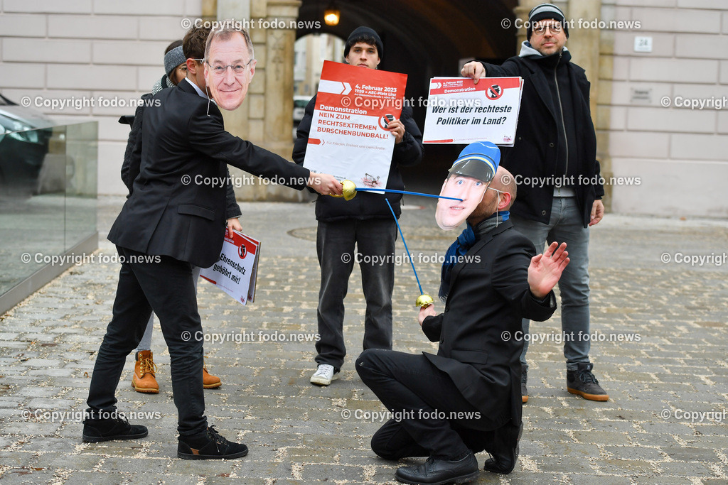 Medienkundgebung Linz gegen rechts_ gegen Burschenbundball_ 24.01.2023-13 | 24.01.2023, Linz, AUT, Medienkundgebung Linz gegen rechts, gegen Burschenbundball im Bild Kundgebungsteilnehmer
