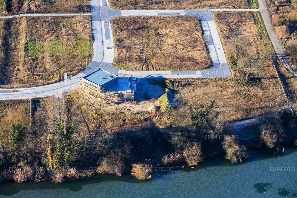 Luftbild: Neubaugebiet zwischen Michelsbach und Fischmal in Leimersheim im Bundesland Rheinland-Pfalz in Deutschland. Foto: IMG_152654.jpg vom 31.12.2025 durch Werner Riehm/FLY-FOTO.de