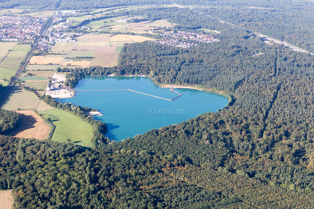 Luftbild: Baggersee Weingarten in Weingarten im Bundesland Baden-Württemberg in Deutschland. Foto: IMG_093935.jpg vom 23.08.2016 durch Werner Riehm/FLY-FOTO.de