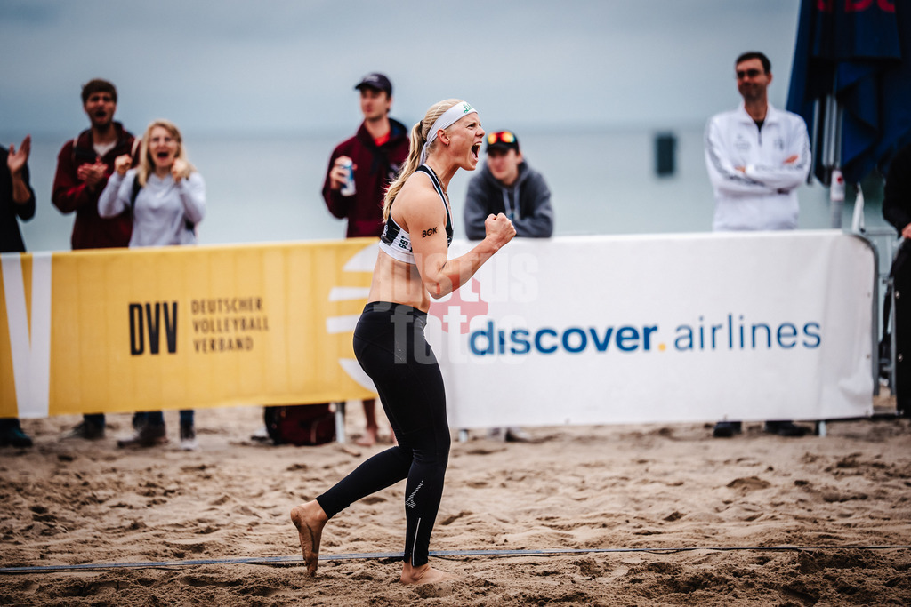 Beachvolleyball | Frauen | Deutsche Meisterschaften 2025 Timmendorfer Strand | 05.09.2025 | Anna Behlen jubelt