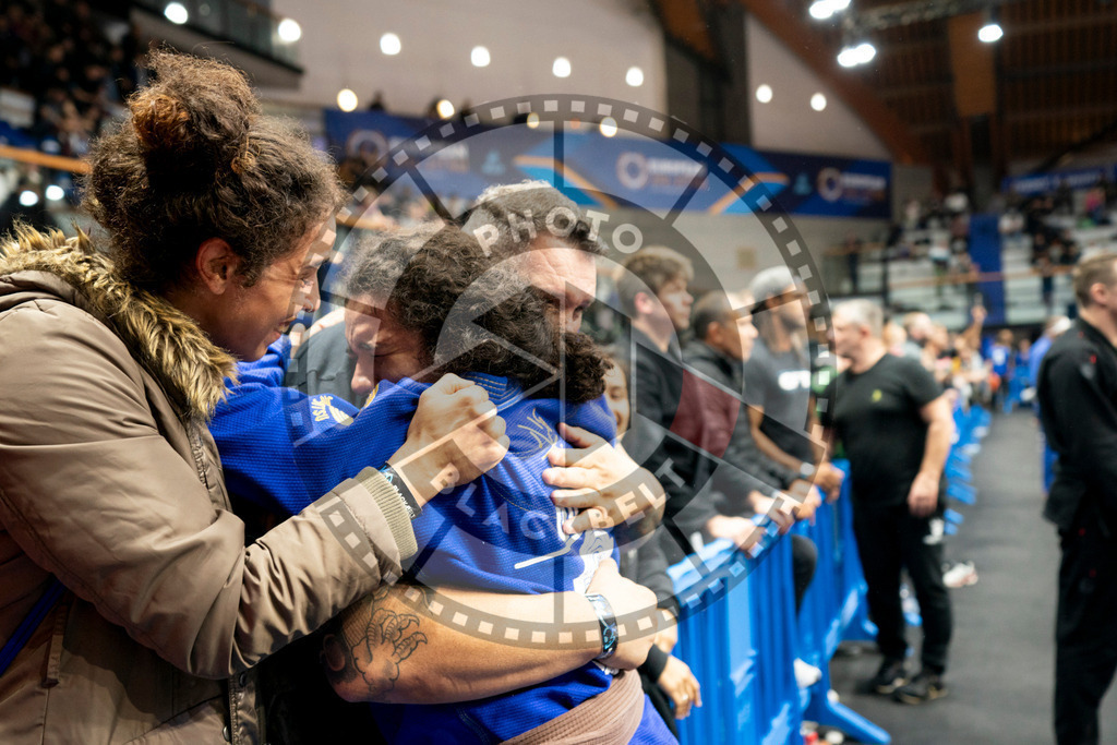 20240124PBB03398 | Fighters compete during the second day of the IBJJF European Championship in Paris, France, on January 24, 2024.