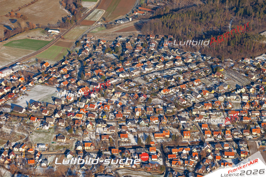 Das Luftbild der Stadt Kirchehrenbach wurde 2019 vom Flugzeug heraus erstellt (keine Drohne) Aufnahmehöhe ca.400 Meter- hohe Auflösung- beste Druck-Qualität garantiert!