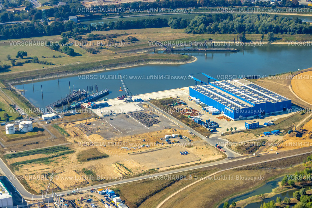 Wesel220806308 | Luftbild, Lippemündungsraum, Rhein-Lippe-Hafen Wesel, Wesel, Ruhrgebiet, Nordrhein-Westfalen, Deutschland