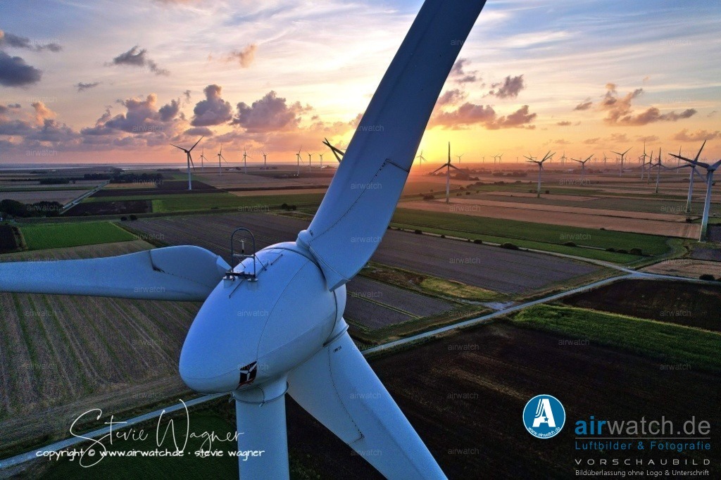 Windpark Breklumer-Koog | Luftbild, Windenergieanlagen, Enercon, Windpark Breklumer Koog