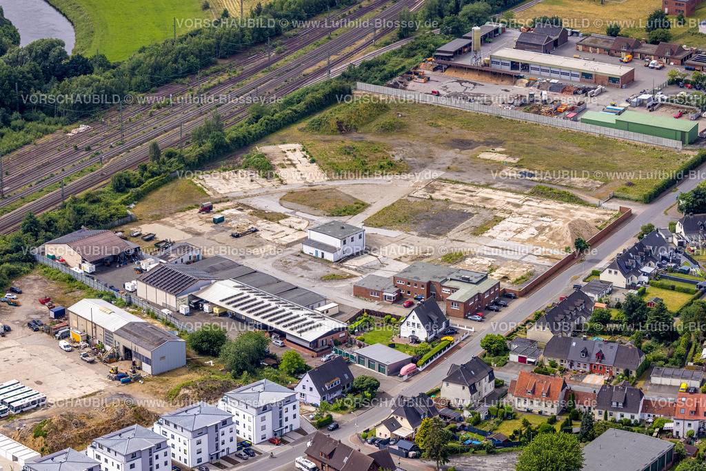 Haltern220602587 | Luftbild, Baustelle und Neubau von Wohnungen an der Annabergstraße, ehemaliges Firmengelände Klostermann Haltern-Stadt, Haltern am See, Ruhrgebiet, Nordrhein-Westfalen, Deutschland