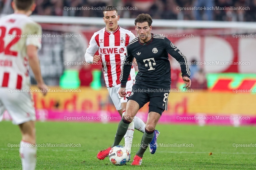 1FC14012601047 | 14.01.2026, Fußball, 1. FC Köln - FC Bayern München, 1. Fußball Bundesliga, 17. Spieltag, RheinEnergie-STADION, Saison 2025 2026: Leon Goretzka (FC Bayern Muenchen #08) im Zweikampf gegen  Said El Mala (1FC Koeln #13)  DFB regulations prohibit any use of photographs as image sequences and or quasi-video.