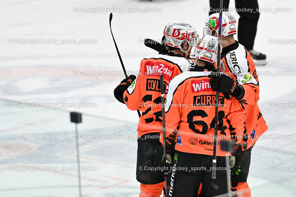 EC IDM WÄRMEPUMPEN VSV vs. MOSER MEDICAL GRAZ99ERS | Jubel Graz 99ers, #64 Josh Currie Graz 99ers, #22 Kevin Conley Graz 99ers, EC IDM WÄRMEPUMPEN VSV vs. MOSER MEDICAL GRAZ99ERS, EC IDM WÄRMEPUMPEN VSV vs. MOSER MEDICAL GRAZ99ERS am 17.03.2026 in Villach (Stadthalle Villach), Austria, (Photo by Bernd Stefan)