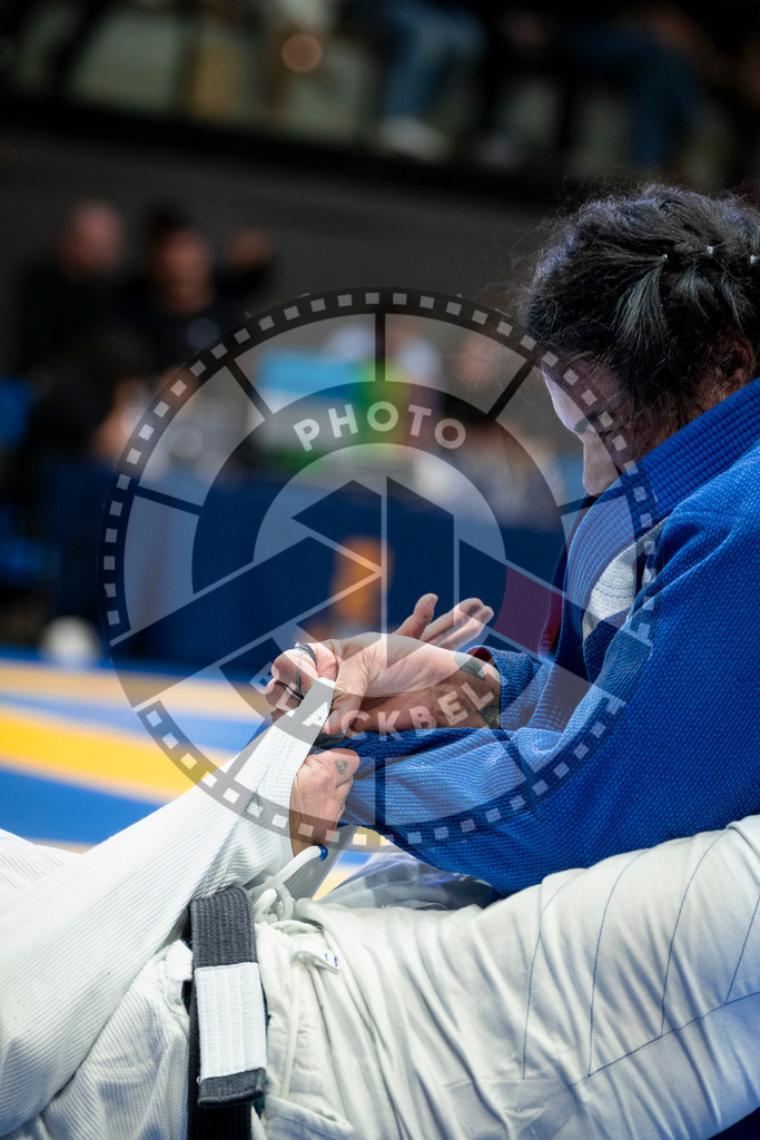 20240126PBB1689 | Fighters compete during the Brazilian Jiu-Jitsu European Championship of the IBJJF in Paris, France, on January 26, 2024.