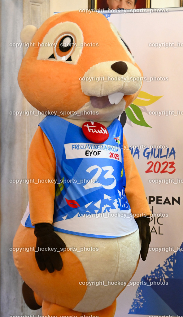 European Youth Olympic Festival EYOF 2023 Pressekonferenz | Maskottchen European Youth Olympic Festival EYOF 2023