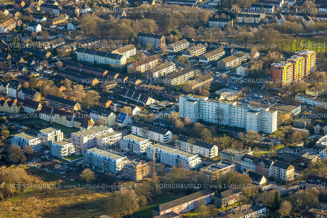 Gladbeck240107915 | Luftbild, Wohngebiet mit Neubau Baustelle Schlägel und Eisen, Altenpflegeheim und Wohnquartier an der Bohnekampstraße, Zweckel, Gladbeck, Ruhrgebiet, Nordrhein-Westfalen, Deutschland