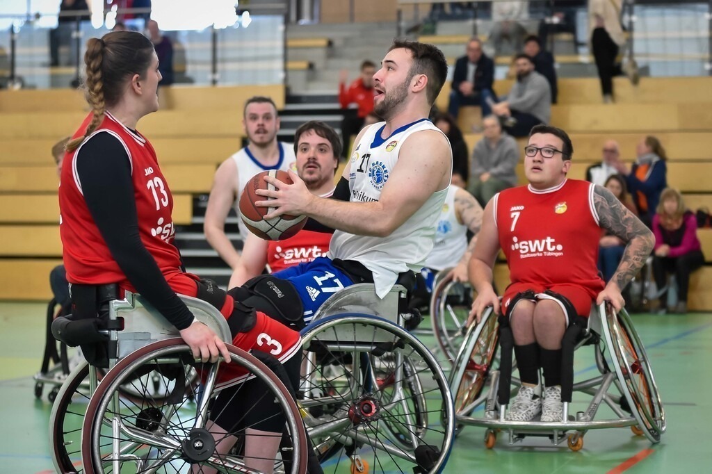 2024-03-17-0720 | #, RSKV Tübingen vs. BG Baskets Hamburg, Rollstuhlbasketball 2. Bundesliga, Saison 2023/24, 17.03.2024
Foto: Ralph Kunze - Realisiert mit Pictrs.com