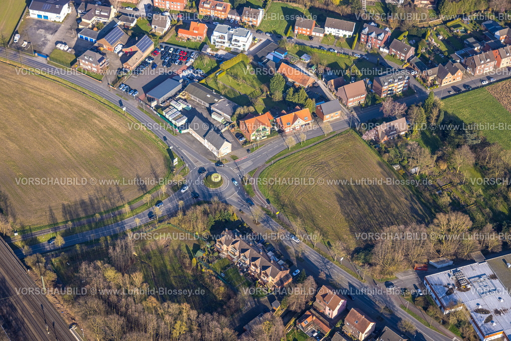 Hamm240304990 | Luftbild, geplantes neues Feuerwehrhaus am Kreisverkehr Kreisel Ahlener Straße, Vogelstraße, Frielicker Weg, Stadtbezirk Heessen, Hamm, Ruhrgebiet, Nordrhein-Westfalen, Deutschland