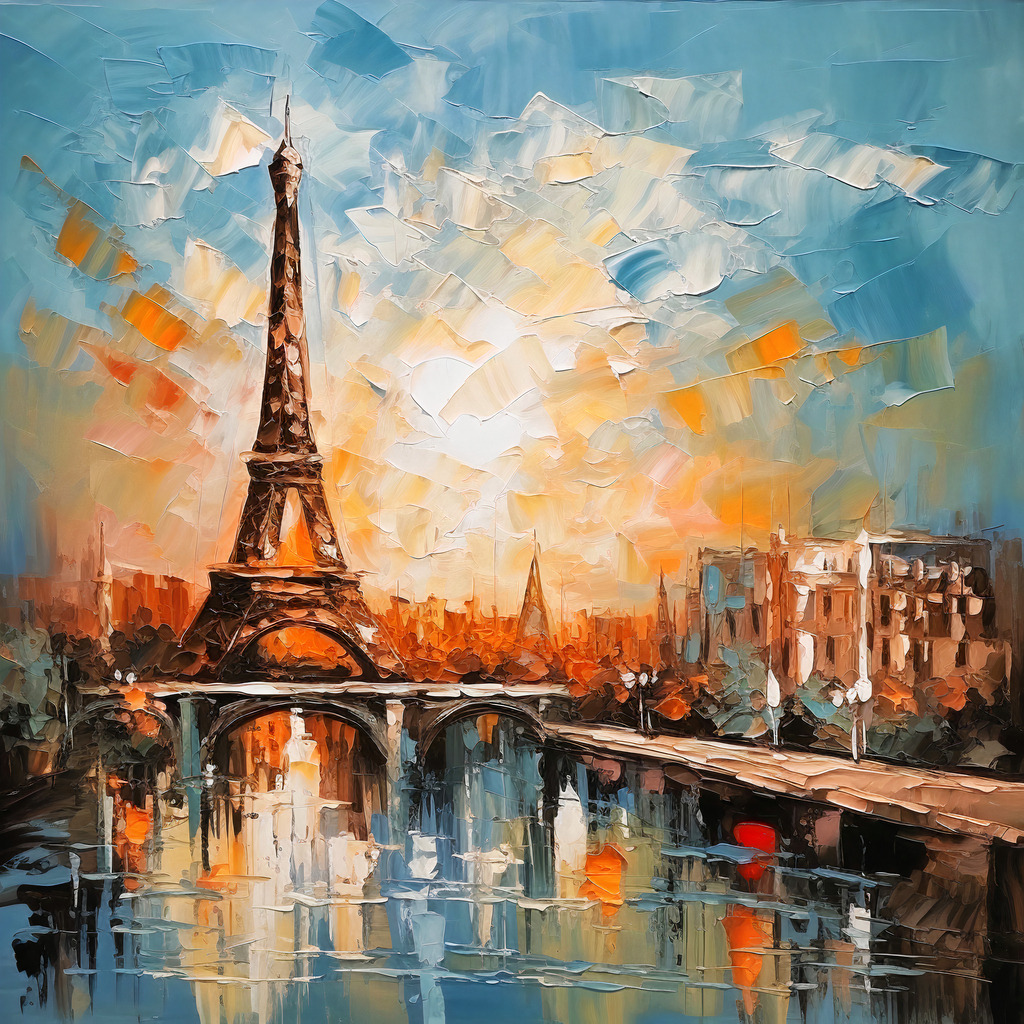 2307041 - Eiffelturm in Paris | Modernes abstraktes Wandbild von Paris.