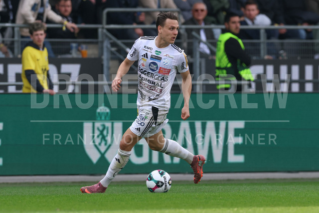 SK Puntigamer Sturm Graz vs TSV Egger Glas Hartberg – Championship Group    | Graz, Austria, 12.Apr.26 - SOCCER - ADMIRAL Bundesliga, SK Puntigamer Sturm Graz vs TSV Egger Glas Hartberg. The image shows Lukas Fridrikas (Hartberg).    