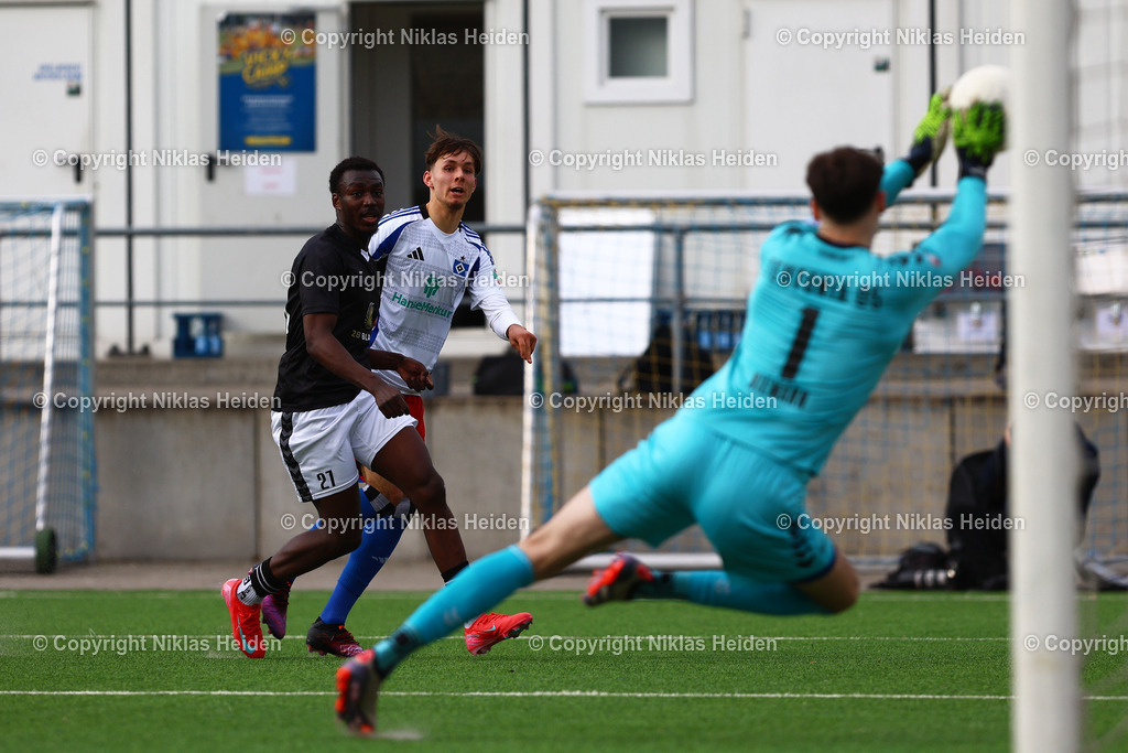 NH_Teutonia05_HamburgerSVU21_RegionalligaNord_23022025 | #27 Abdul-Malik Yago (FC Teutonia 05), #7 Otto Emerson Stange (Hamburger SV U21)Fußball I Herren I Regionalliga Nord I Saison 2024-2025 I 23. Spieltag I Teutonia 05 - Hamburger SV U21 I 23.02.2025 I Stadion Hoheluft