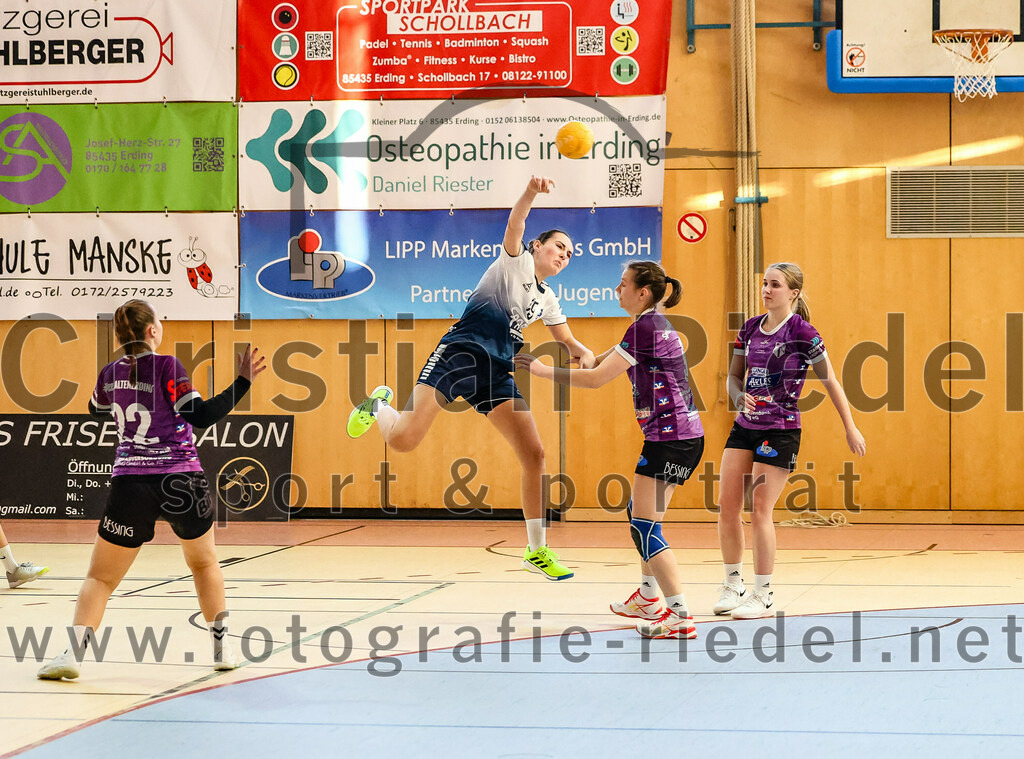 2023-12-16_101_SpVgg_Altenerding_gegen_HC_Donau-Paar_II | Erding, Deutschland, 16.12.2023:
Handball, Bezirksoberliga Frauen Altbayern 2023 / 2024, 10. Spieltag, SpVgg Altenerding gegen HC Donau/Paar II, Endergebnis: 22:22

Foto: Christian Riedel / fotografie-riedel.net