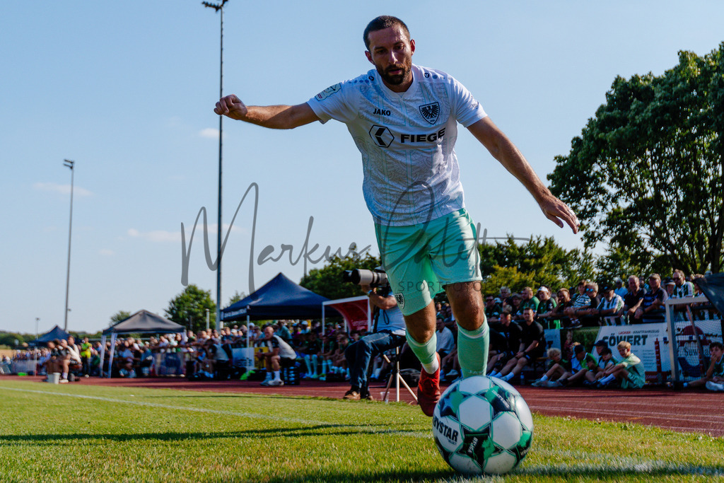 Testspiel, Saison 2026/27: SC Preußen Münster - Kickers Emden | Billerbeck, 10.07.2026: Testspiel, SC Preußen Münster gegen Kickers Emden auf der Anlage des DJK Billerbeck in Billerbeck. Foto: sportfotografie.ms | Markus Paletta - Realisiert mit Pictrs.com