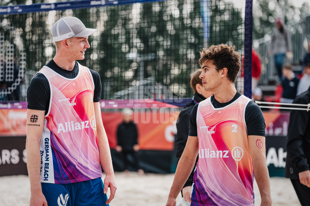 Beachvolleyball | Männer | German Beach Tour 2024 | Tourstop Bremen | 07.06.2024 | v.l. Philipp Huster und Lui Wüst