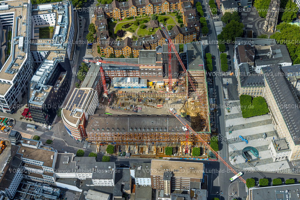 Bochum240700734 | Luftbild, Rathaus Süd Baustelle und Sanierung, Wohnsiedlung Am Schlegelturm, Gleisdreieck, Bochum, Ruhrgebiet, Nordrhein-Westfalen, Deutschland
