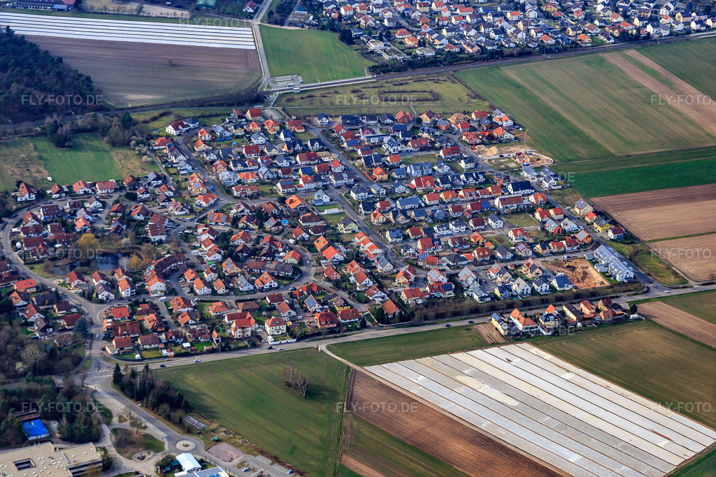 Luftbild: In den Tongruben in Rheinzabern im Bundesland Rheinland-Pfalz in Deutschland. Foto: IMG_086402.jpg vom 26.02.2016 durch Werner Riehm/FLY-FOTO.de
