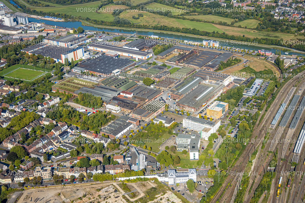 Hamm250901715 | Luftbild, Hafen am Datteln-Hamm-Kanal, Gewerbegebiet Hafenstraße und Dortmunder Straße, voestalpine Böhler Werk, Mitte, Hamm, Ruhrgebiet, Nordrhein-Westfalen, Deutschland