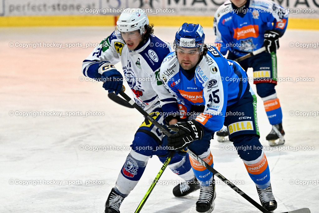 ESC Sparkasse STEINDORF vs. UECR Huben | #95 Gelfanov Ruslan ESC Steindorf, #71 Sinegubovs Antons UECR EISBÄREN HUBEN, ESC Sparkasse STEINDORF vs. UECR Huben, ESC Sparkasse STEINDORF vs. UECR Huben am 30.01.2026 in Steindorf (Ossiachersee Halle), Austria, (Photo by Bernd Stefan)