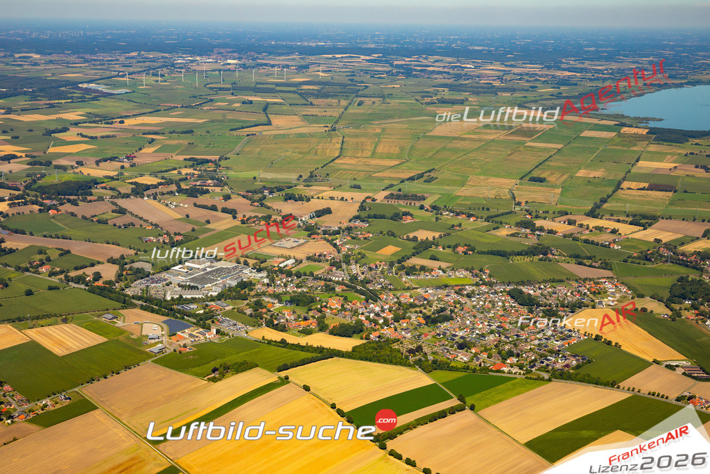 Die Luftaufnahme Dielingen - Stemwede wurde 2022 vom Flugzeug aus (keine Drohne) erstellt. Hohe Auflösung -für große Poster und Wandbilder geeignet - Garantiert!