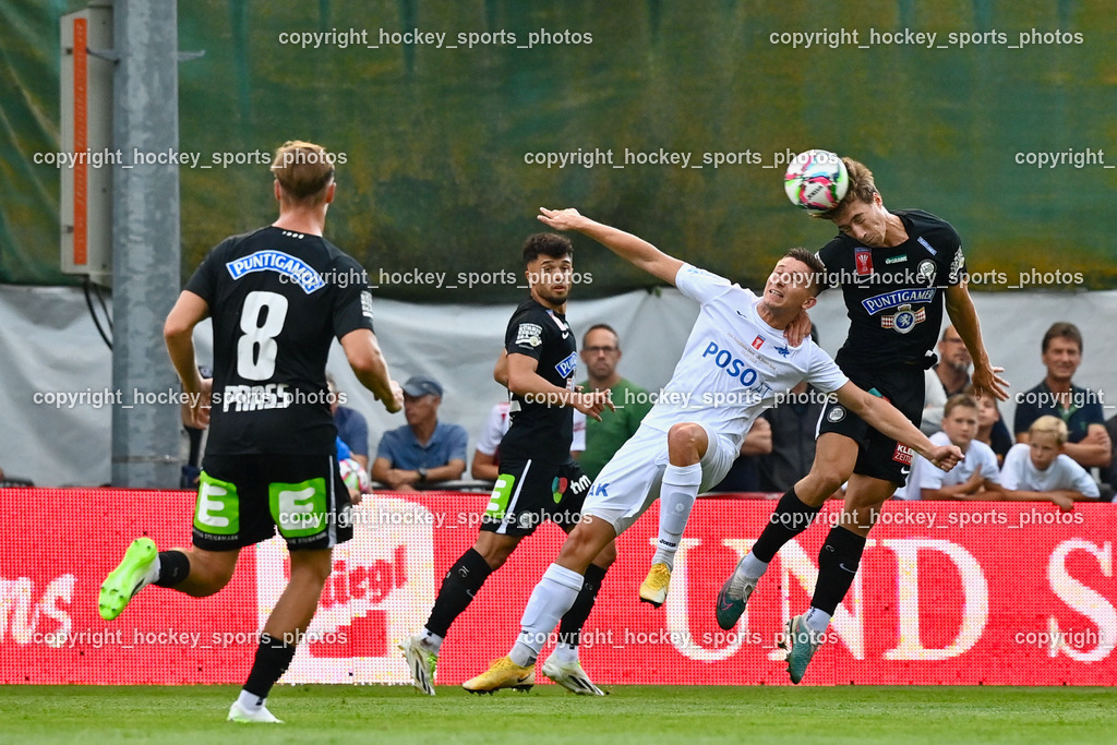 SAK vs. SK Sturm 22.7.2023 | #9 Izidor Erazem Kamsek, #8 Alexander Prass, #22 Jusuf Gazibegovic, #42 David Affengruber