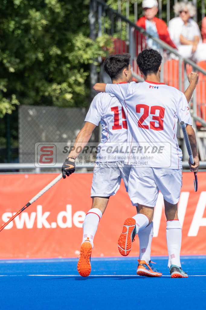 SFE_20230716_0087 | EuroHockey EM U18 Boys 3th 4th Netherlands vs Spain am 16.07.2023 in Krefeld (Gerd-Wellen-Hockeyanlage), Photo: Stephan Fehrmann 2023 (Sports-Gallery)