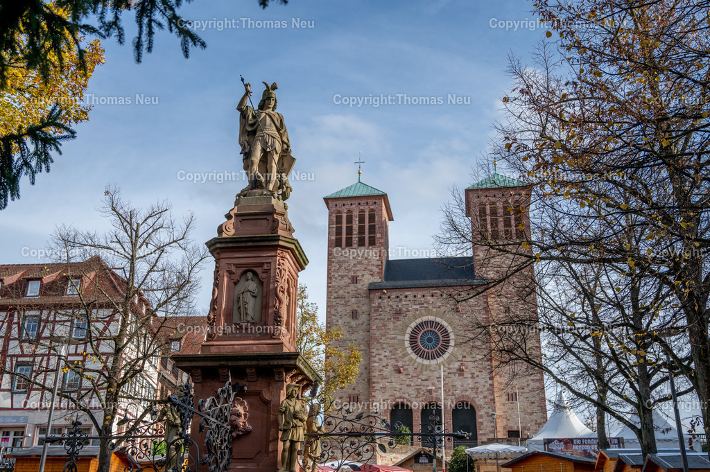 DSC_8925 | Marktplatz bensheim, Kirche Sankt georg,, Marktplatzbrunnen,  ,, Bild: Thomas Neu