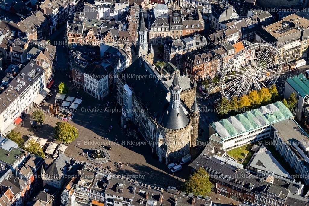 Lufbilder Aachen-6085 | Gebäude der Stadtverwaltung - Rathaus am Rathausplatz in Aachen im Bundesland Nordrhein-Westfalen, Deutschland - Realisiert mit Pictrs.com