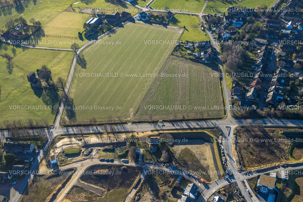Bottrop240107803 | Luftbild, Wiesenfläche Rentforter Straße Ecke Dorfheide, Kirchhellen, Bottrop, Ruhrgebiet, Nordrhein-Westfalen, Deutschland