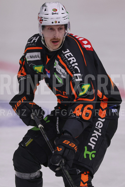 ICE Hockey League: Moser Medical Graz 99ers vs HC TIWAG Innsbruck – Die Haie | Graz, Austria,31.Jan.26 - ICE HOCKEY - ICE Hockey League, Graz 99ers vs HC Innsbruck. The image shows Anders Koch (99ers).