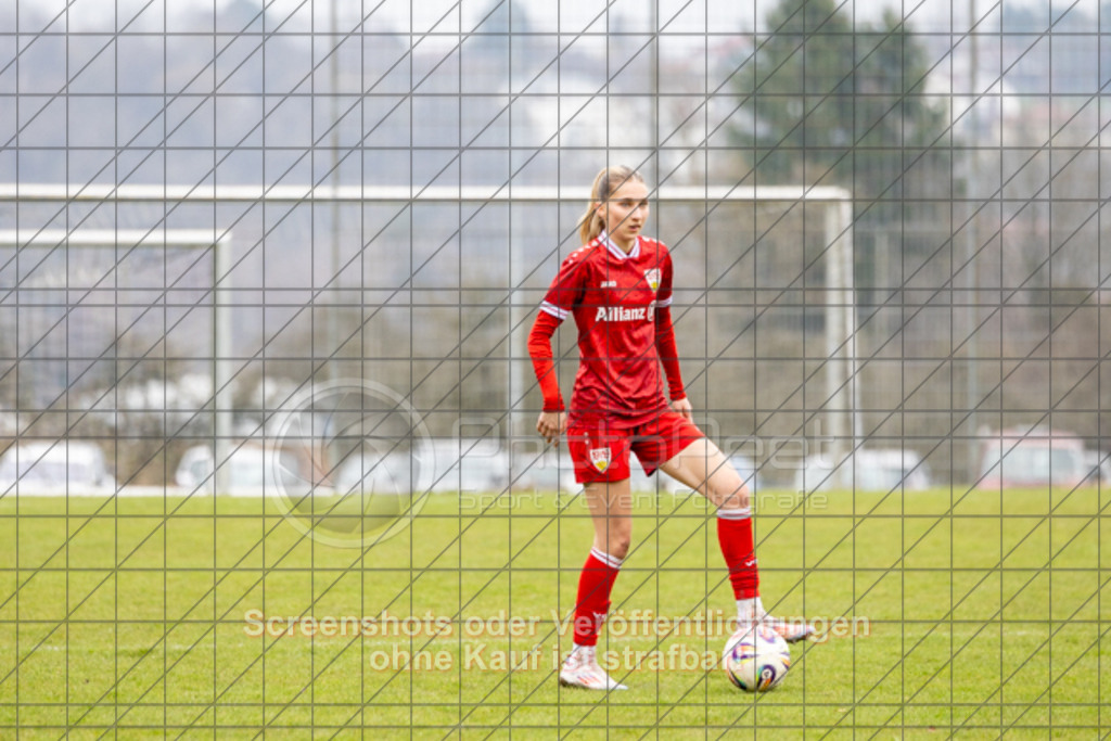 20260315_113922_0270 | #,TV Jebenhausen (schwarz) vs. VfB Stuttgart II (rot), Fussball, Frauen-Verbandsliga Württemberg, 13. Spieltag, Saison 2025/2026, Rasenplatz TV Jebenhausen, Schelmenwasen 3, 73035 Göppingen, 15.03.2026 - 11:00 Uhr,Foto: PhotoPeet / Event- &amp; Sportfotografie / Peter Harich