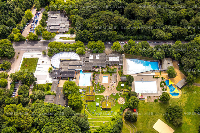Bottrop240701295 | Luftbild, Wellnesscenter Revierpark Vonderort mit Sauna, Liegewiese und  Freibad, LSG Stadtwald Osterfeld, Süd-West, Bottrop, Ruhrgebiet, Nordrhein-Westfalen, Deutschland
