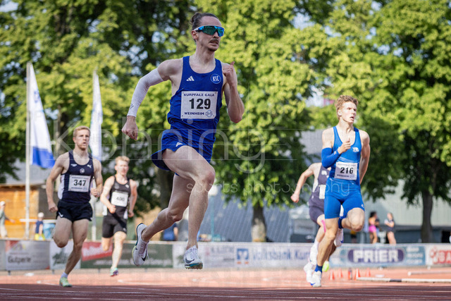 B&amp;S Kurpfalz Gala; Weinheim, 23.05.2026 | WEINHEIM, GERMANY - MAY 24: Maximilian Waldner (GER/Karlsruher SC) over 400m during the B&amp;S Kurpfalz Gala am 23.05.2026 at the  Sepp-Herberger-Stadium in Weinheim (Baden-Wuerttemberg / Germany).