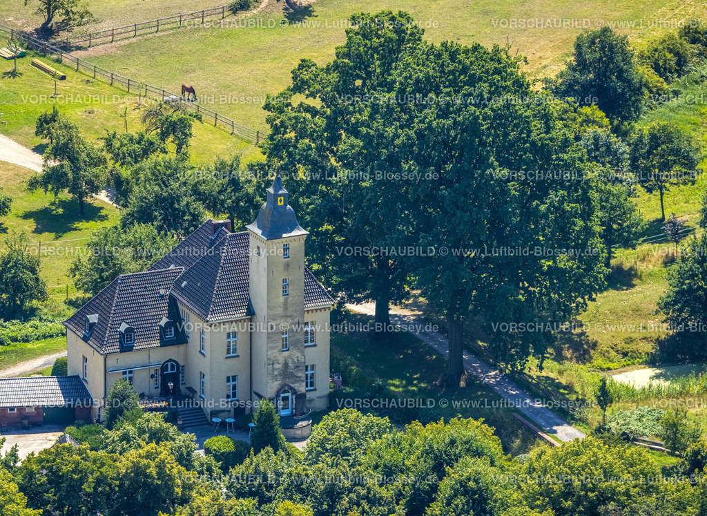 Huenxe220702729 | Luftbild, Haus Schwarzenstein, Drevenack, Hünxe, Ruhrgebiet, Nordrhein-Westfalen, Deutschland