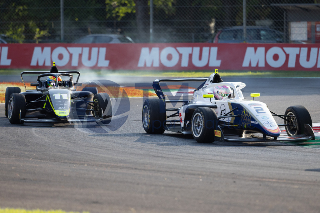 Trainproduction-20230708-0219 | MONZA,ITALY,08.Jul.23 - MOTORSPORTS - F1 Academy 2023, Autodromo Monza. Image shows Lola Lovinfosse (FRA/ Mercantile Campos Racing) and Jessica Edgar (GBR/ Rodin Carlin).  Photo: Trainproduction / Matthias Trinkl