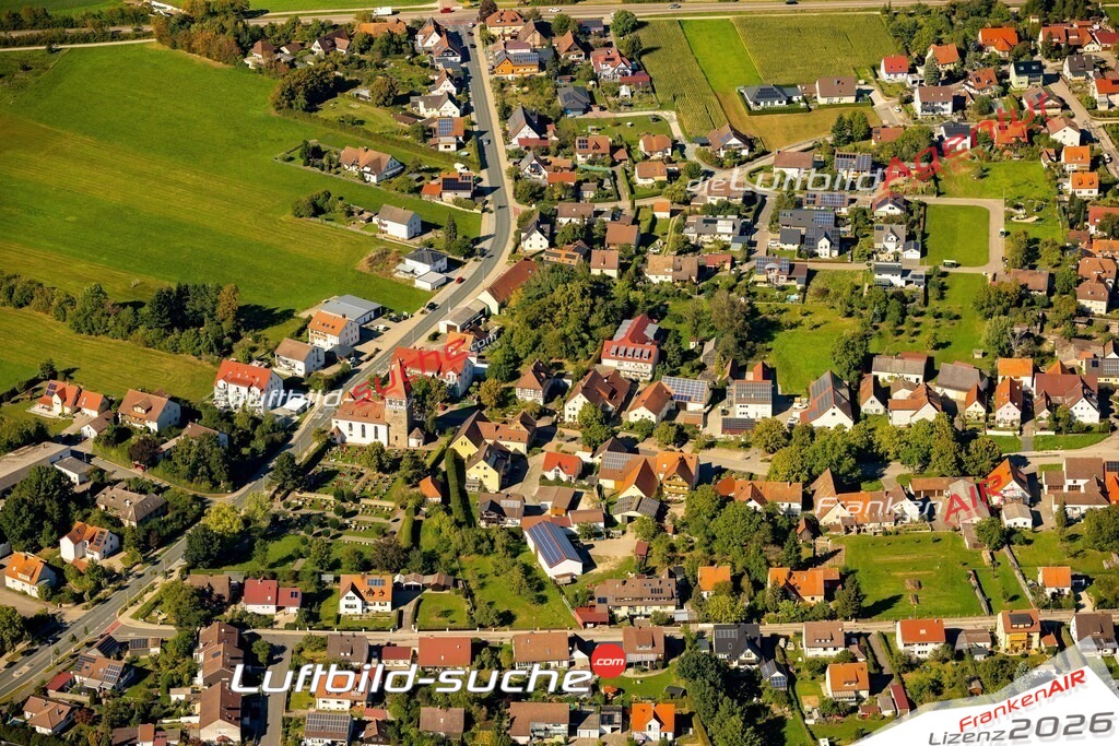 Das Luftbild zeigt : Elpersdorf Ansbach - Die Luftaufnahme wurde 2023 vom UL-Flugzeug aus erstellt ( keine Drohne ) - Hochauflösende Luftaufnahme - Für grossformatige Ausdrucke geeignet. Die Geschenkidee !Mit Lizenz und Bildrechte bestellbar