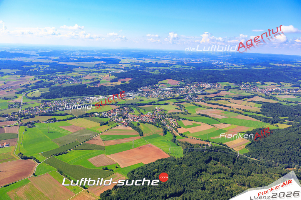 Die Luftaufnahme Reitsch - Stockheim wurde 2017 mittels Flugzeug (keine Drohne) erstellt. Perfekte Schärfe und Druck- Auflösung- Garantiert!