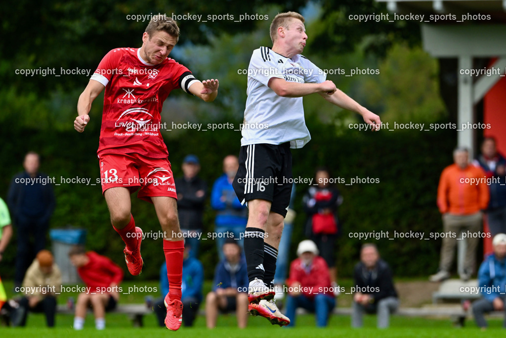 SV Rothenthurn vs. FC Union Sillian | #13 Thomas Klingbacher SV Rothenthurn, #16 Benjamin Fürhapter FC Union Sillian, SV Rothenthurn vs. FC Union Sillian, SV Rothenthurn vs. FC Union Sillian am 28.09.2025 in Rothenthurn (Sportplatz Rothenthurn), Austria, (Photo by Bernd Stefan)