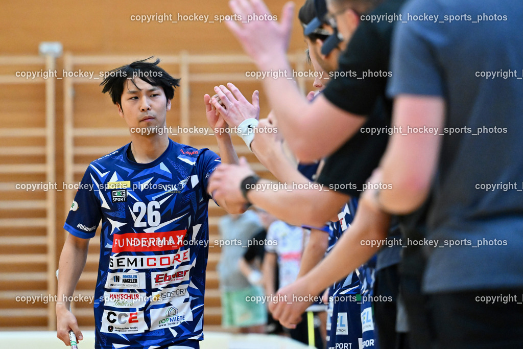 VSV Unihockey vs. Wiener Floorballferein 6.4.2024 | #26 Shin Kato VSV Unihockey, VSV Unihockey vs. Wiener Floorballferein 6.4.2024, VSV Unihockey vs. Wiener Floorballferein  am 06.04.2024 in Villach (Ballspielhalle St. Martin), Austria, (Photo by Bernd Stefan)