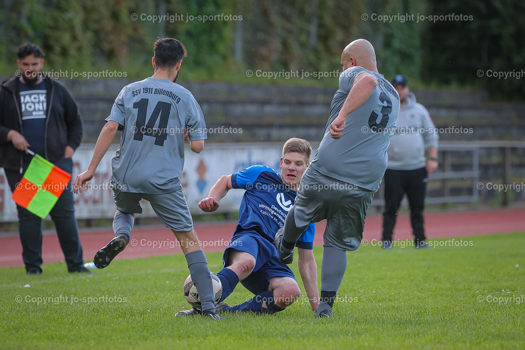 BQ3I5363 | 17.05.2023; Kreisliga C Dillenburg; Rasenplatz Dillenburg; SSV Dillenburg II - FSV Nanzenbach; Ergebnis: 2:2 (0:1)