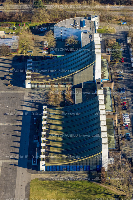 Castrop-Rauxel240106447 | Luftbild, Stadthalle und Europahalle Forum, Westfälisches Landestheater e.V., Rauxel, Castrop-Rauxel, Ruhrgebiet, Nordrhein-Westfalen, Deutschland