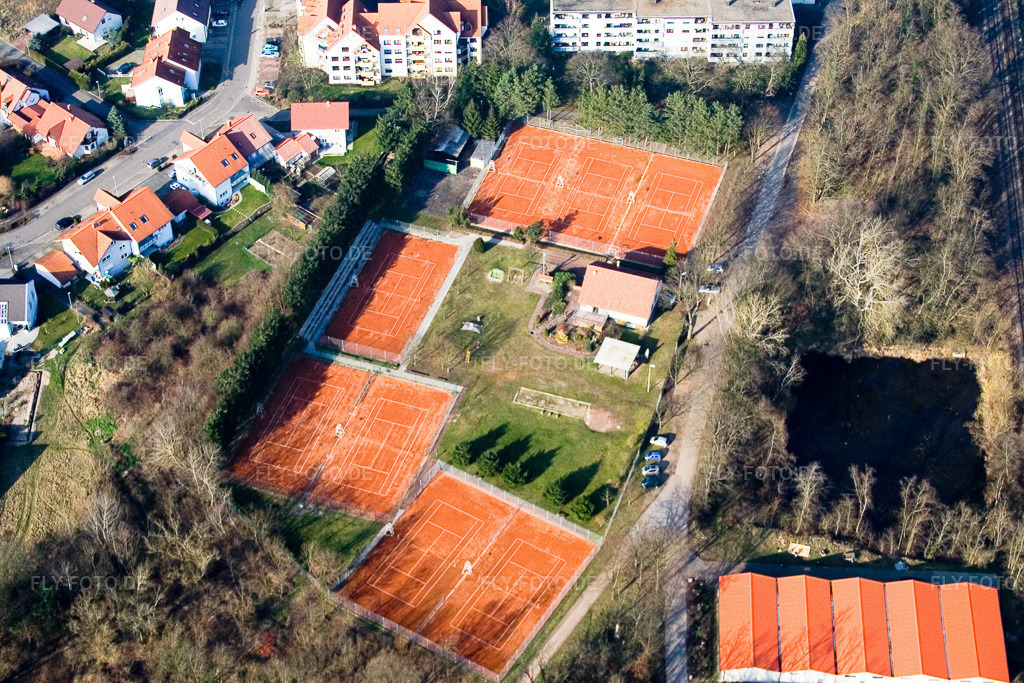 Luftbild: Tennisclub TC77 Jockgrim eV in Jockgrim im Bundesland Rheinland-Pfalz in Deutschland. Foto: IMG_5465.jpg vom 21.02.2007 durch Werner Riehm/FLY-FOTO.de