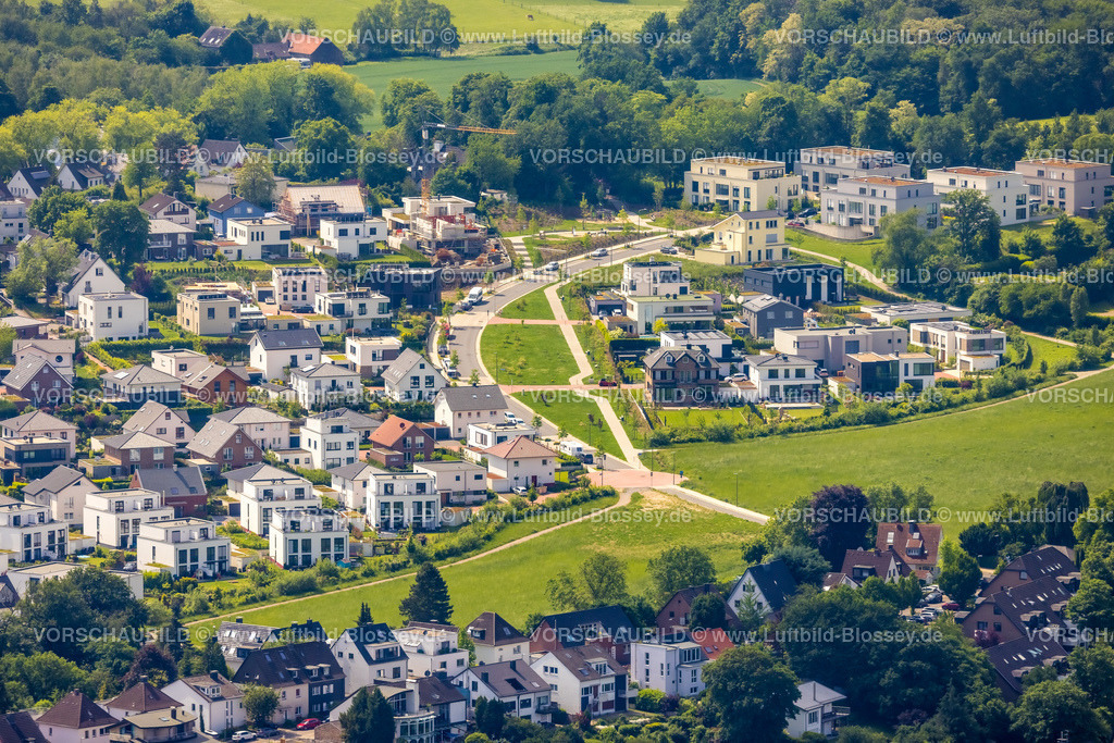 Essen220502642 | Luftbild, Neubau Wohngebiet Grüne Harfe, Barkhover Feldweg, Essen-Heidhausen, Essen, Ruhrgebiet, Nordrhein-Westfalen, Deutschland