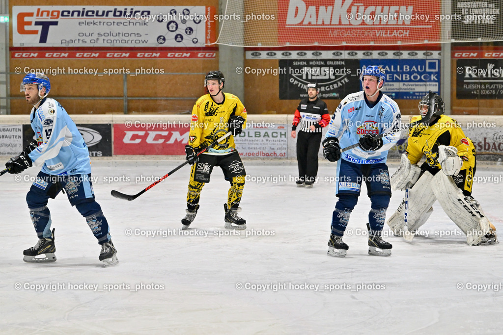 EC Spittal Hornets vs. ESC Steindorf 7.12.2022 | #1 Zauchner Rene, #6 Ropatsch Patrick, #81 Sivec Peter Paul, #19 Friedrich Lukas