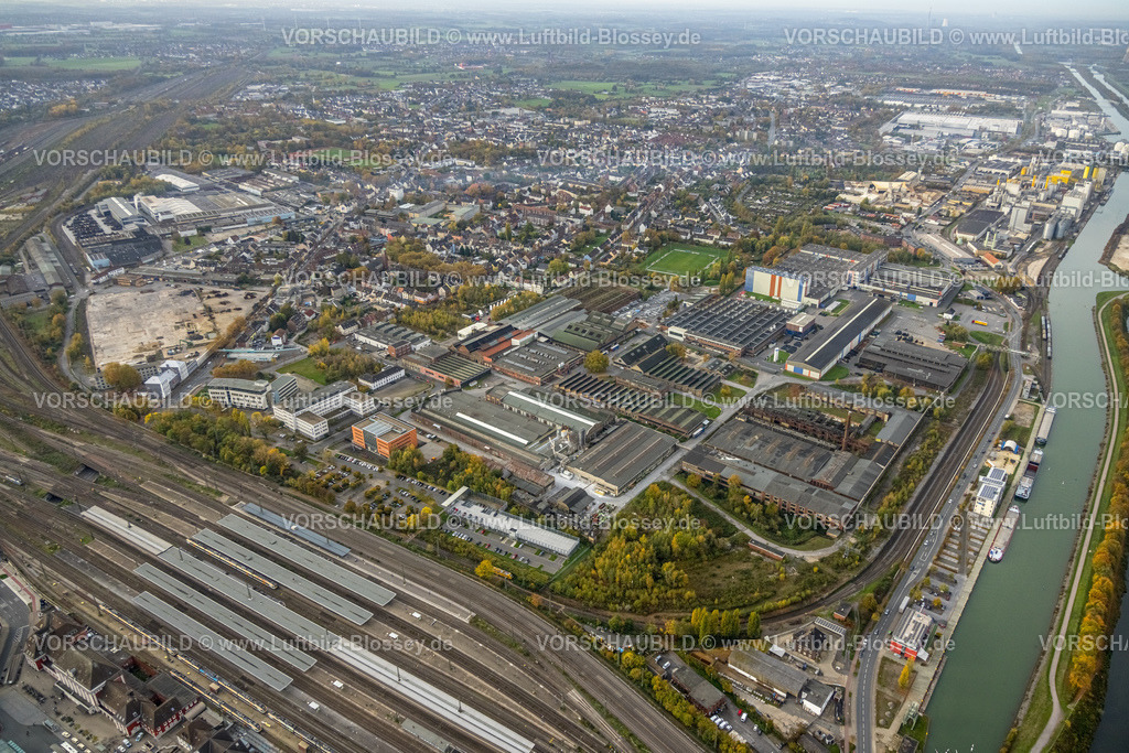 Hamm221012095 | Luftbild, Hafen Hamm, Hauptbahnhof Hamm, Datteln-Hamm-Kanal, Mitte, Hamm, Ruhrgebiet, Nordrhein-Westfalen, Deutschland