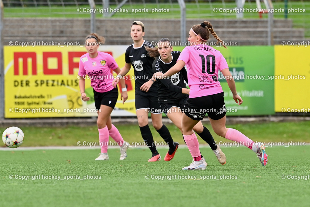 Liwodruck Carinthians Hornets vs. FC Pingau Saalfelden Frauen 29.10.2023  | #10 Elisa Ciccarelli, #4 Katrina Wetherell, #11 Carola Schwaiger